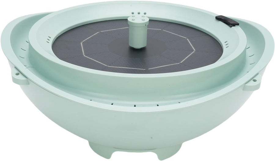 Solar Bird Bath Fountain Feeder 2L Outdoor Hanging Bowl with Water Circulation