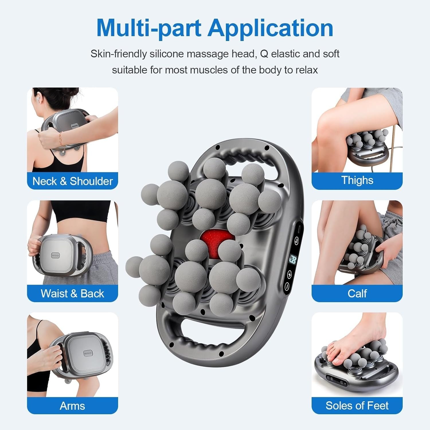 22 Head Deep Tissue Massage Gun Multi Node Full Body Muscle Relief Therapy