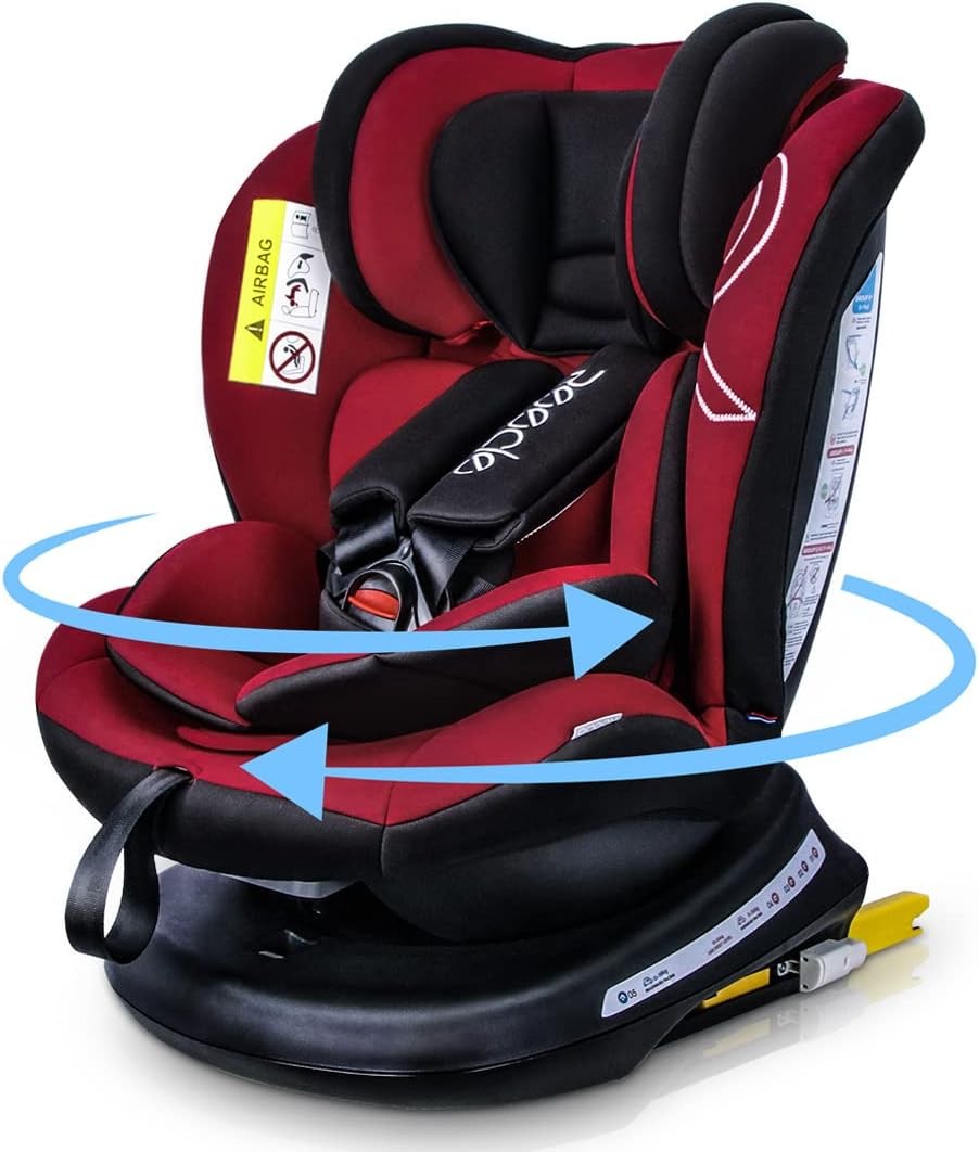 360° Swivel ISOFIX Child Car Seat Group 0+/1/2/3 0–36kg All