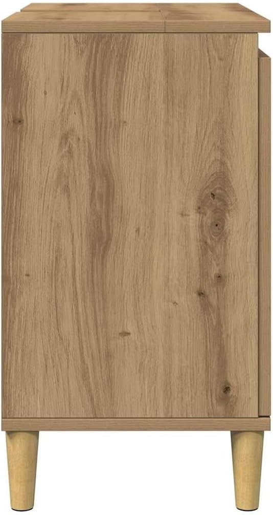 Artisan Oak Under Sink Bathroom Cabinet 58x33x60cm – Modern Vanity Storage Unit