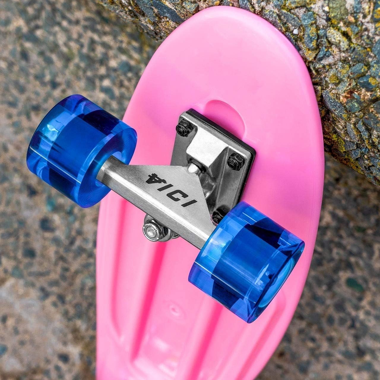 27in Pink Blue Cruiser Skateboard Non-Slip Deck W/ ABEC Bearings Smooth Wheels