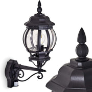 Hofstein Lentua Outdoor Wall Light w/ Motion Sensor – Black IP44