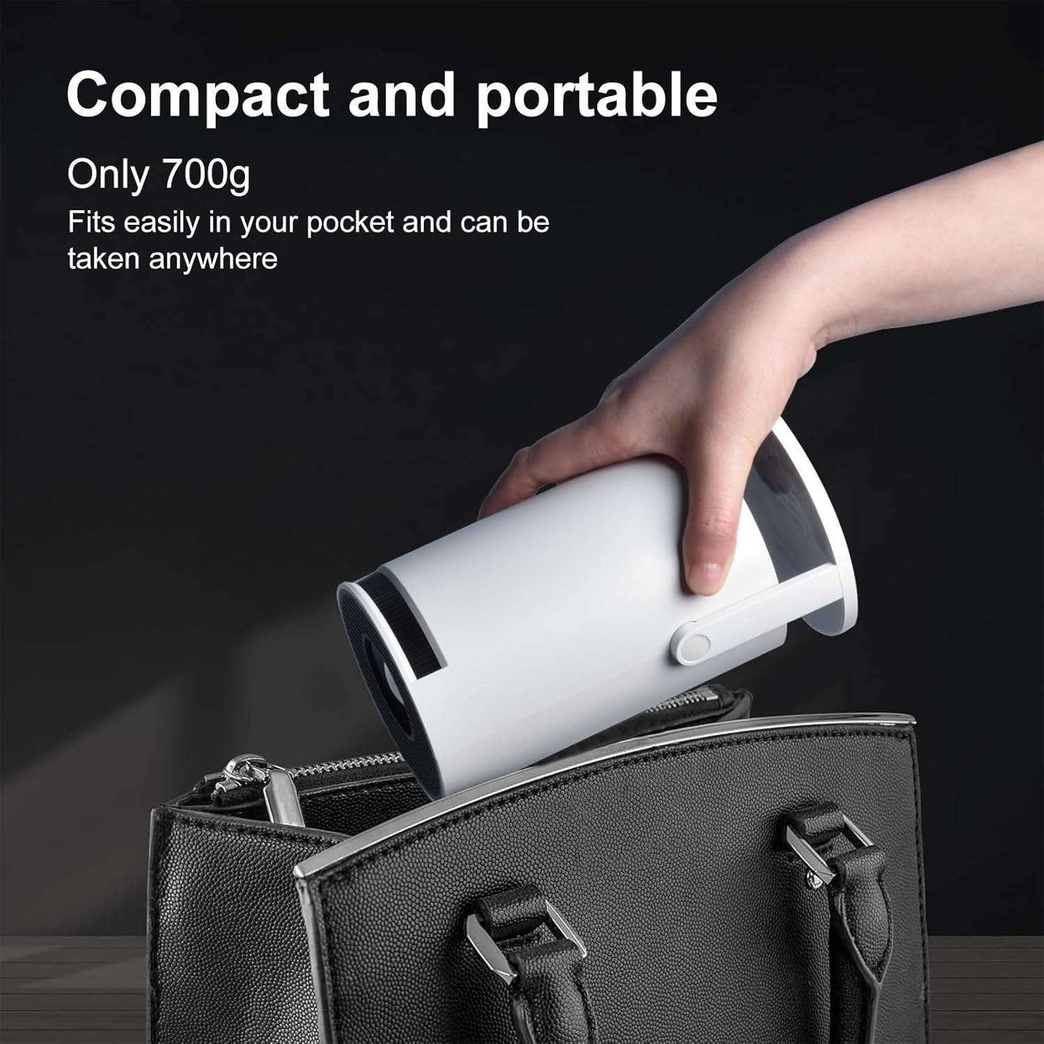 Android Mini Projector 1080P 4K HDR WiFi 6 Bluetooth Portable