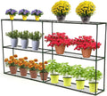6-Tier Greenhouse Metal Shelving Rack for Plants Pots & Trays 222×30×114cm