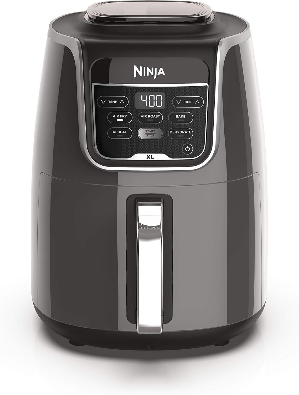 Max XL Air Fryer 5.5QT 6-in-1 Crisp Roast Bake Reheat Dehydrate Gloss Grey