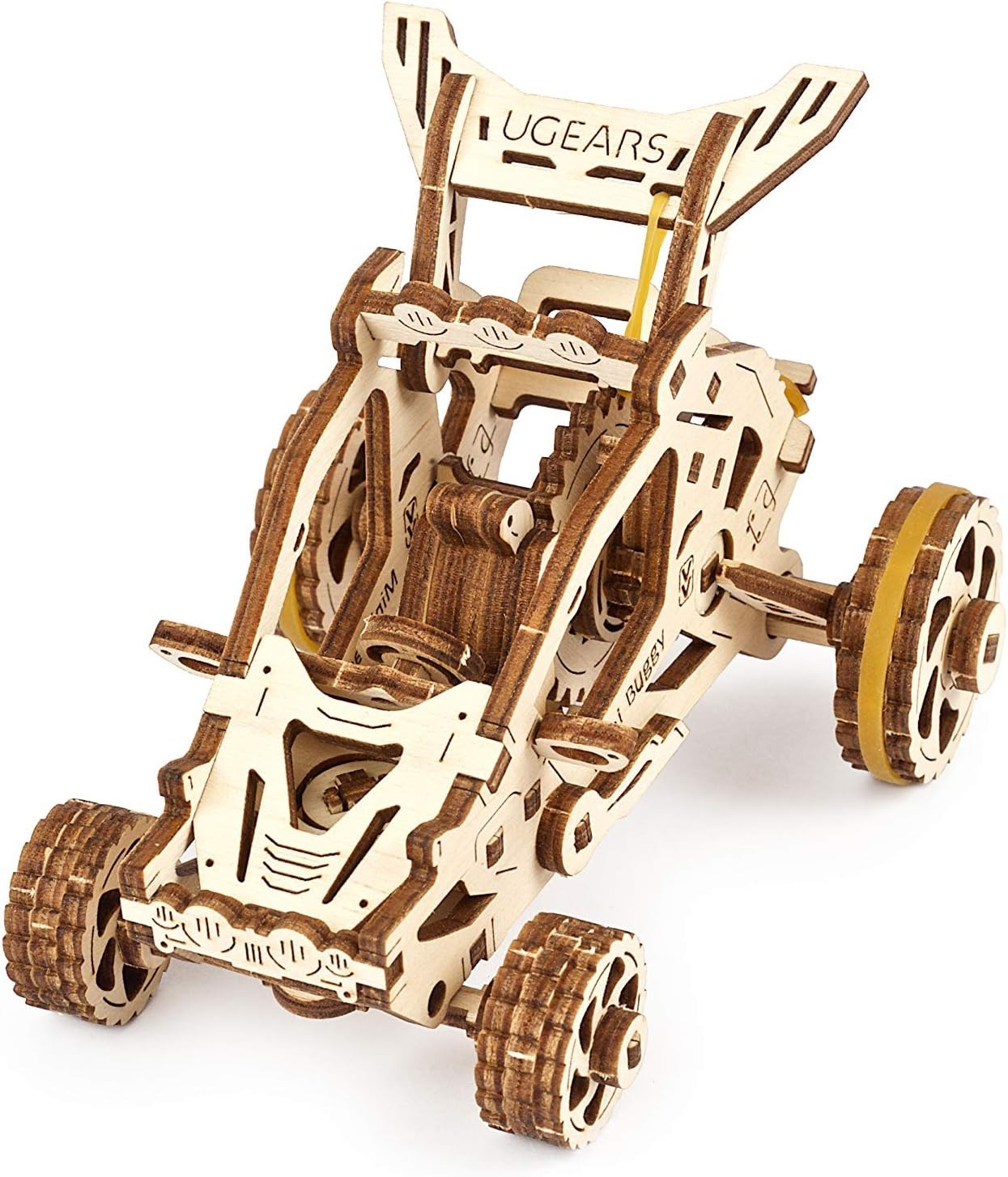 3D Wooden Car Puzzle Kit – DIY Off-Road Racing Buggy with Motor Action
