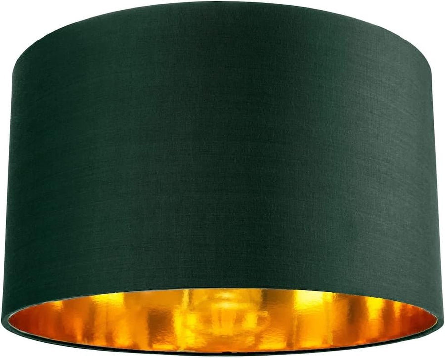 Soft Cream Drum Lamp Shade 14” Copper Inner Modern Table Floor Pendant