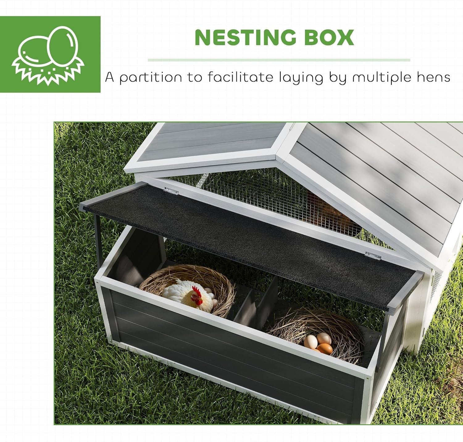 Extra Long Garden Chicken Run Wooden Coop Open Top Nest Box 4–8 Birds