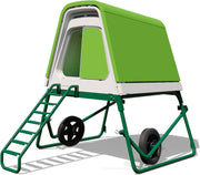 Raised Plastic Chicken Coop with Wheels Weatherproof 4 Hens