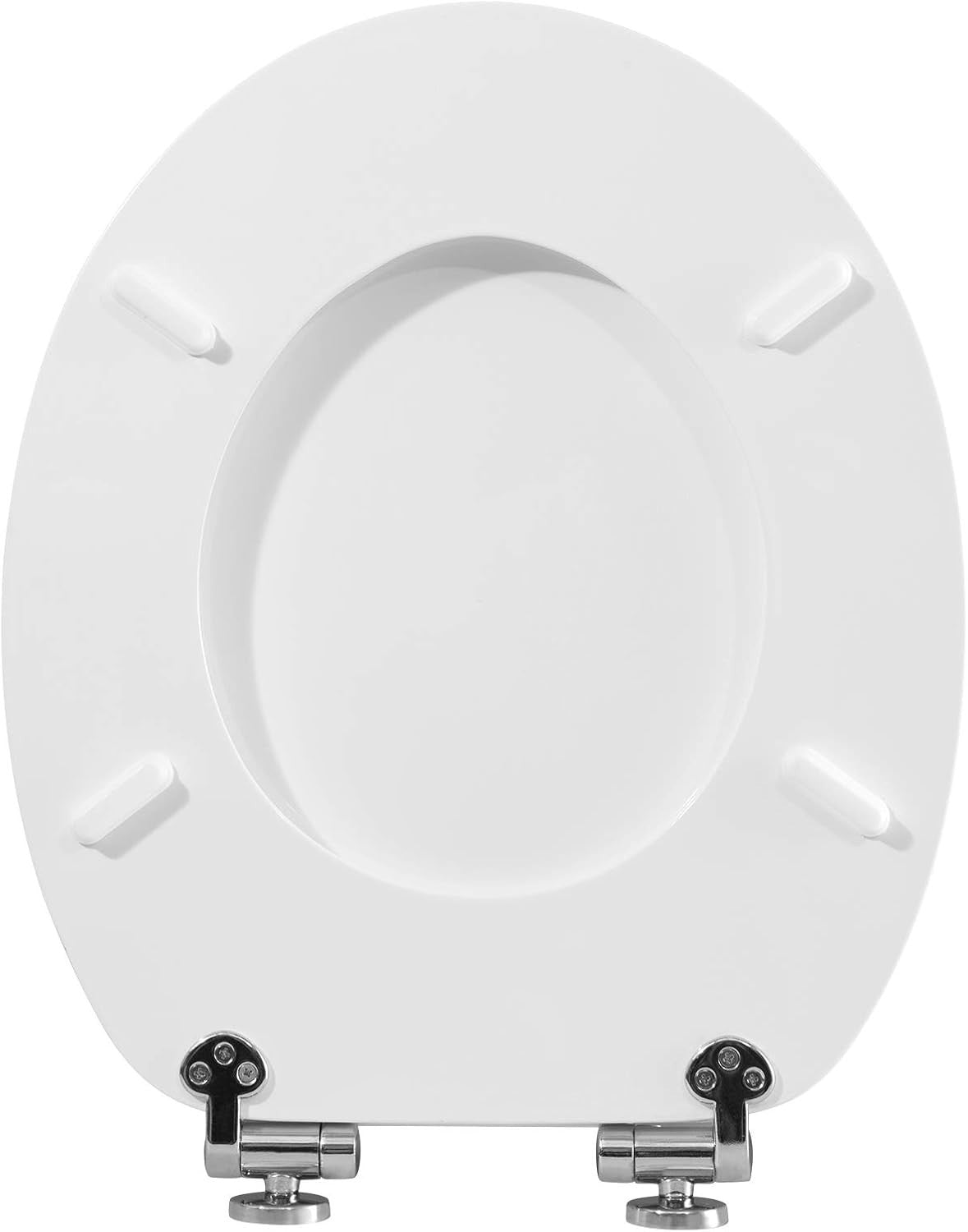 Wooden Toilet Seat Soft Close Heavy Duty MDF Standard Bowl 43.8x37.8cm