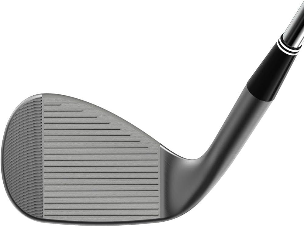 Left Hand Golf Wedge 58° High Spin Zip Grooves Stiff Steel Black