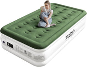 Single Inflatable Air Mattress with Built-In Pump, Quick Self-Inflating Bed