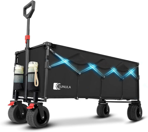 Heavy Duty Folding Festival Trolley 400L 440lbs All-Terrain Beach Wagon