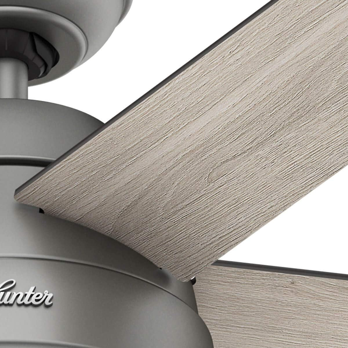 117CM Ceiling Fan, Matte Silver, 5-Blade, Light, Remote