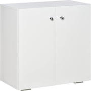 Freestanding Storage Cabinet with 2 Shelves – Durable White Kitchen Cupboard