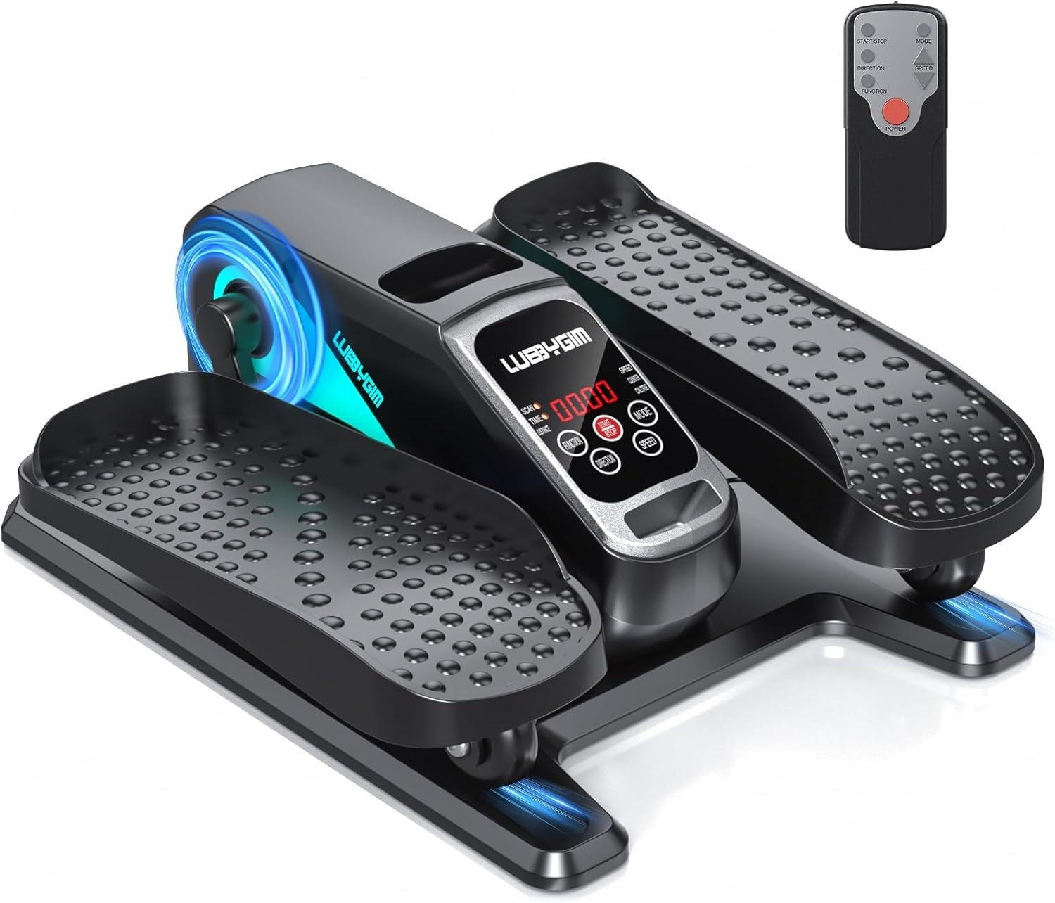 Quiet Under Desk Pedal Exerciser, 12-Speed Seated Elliptical with Remote