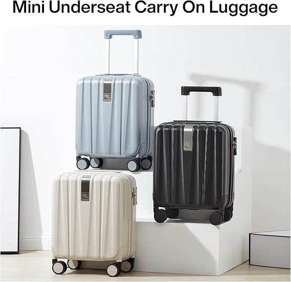 24” Expandable Checked Hard Shell Suitcase Lightweight Spinner Lock
