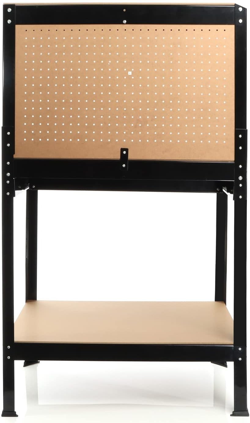 Workbench with Drawer Pegboard Shelf 800x500x1400mm Garage Tool Station
