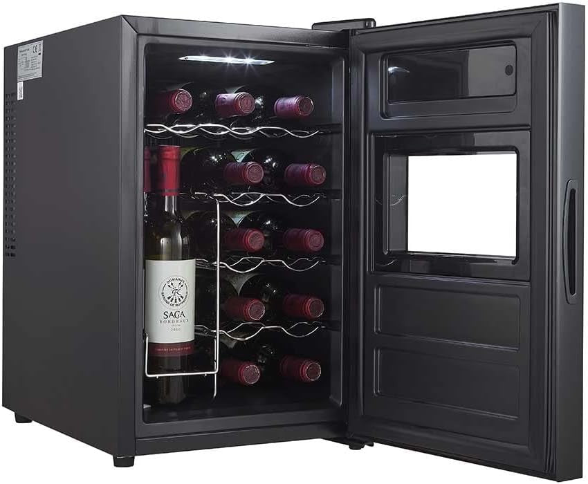 15 Bottle Wine Cooler Fridge Digital Temperature Control Quiet Freestanding
