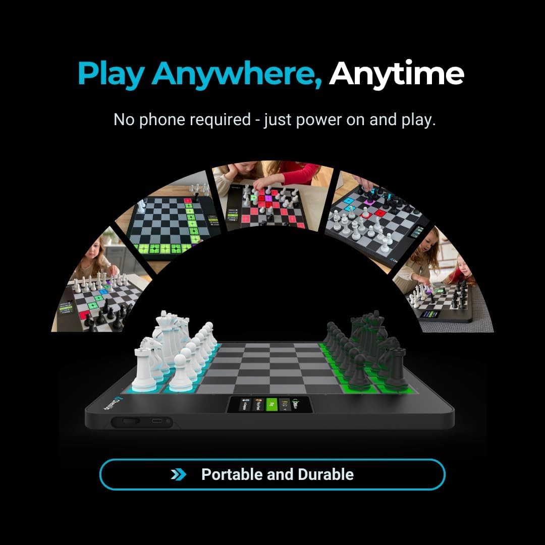 Smart Electronic Chess Board TouchSense Pieces WiFi AI Coaching Light-Up Game