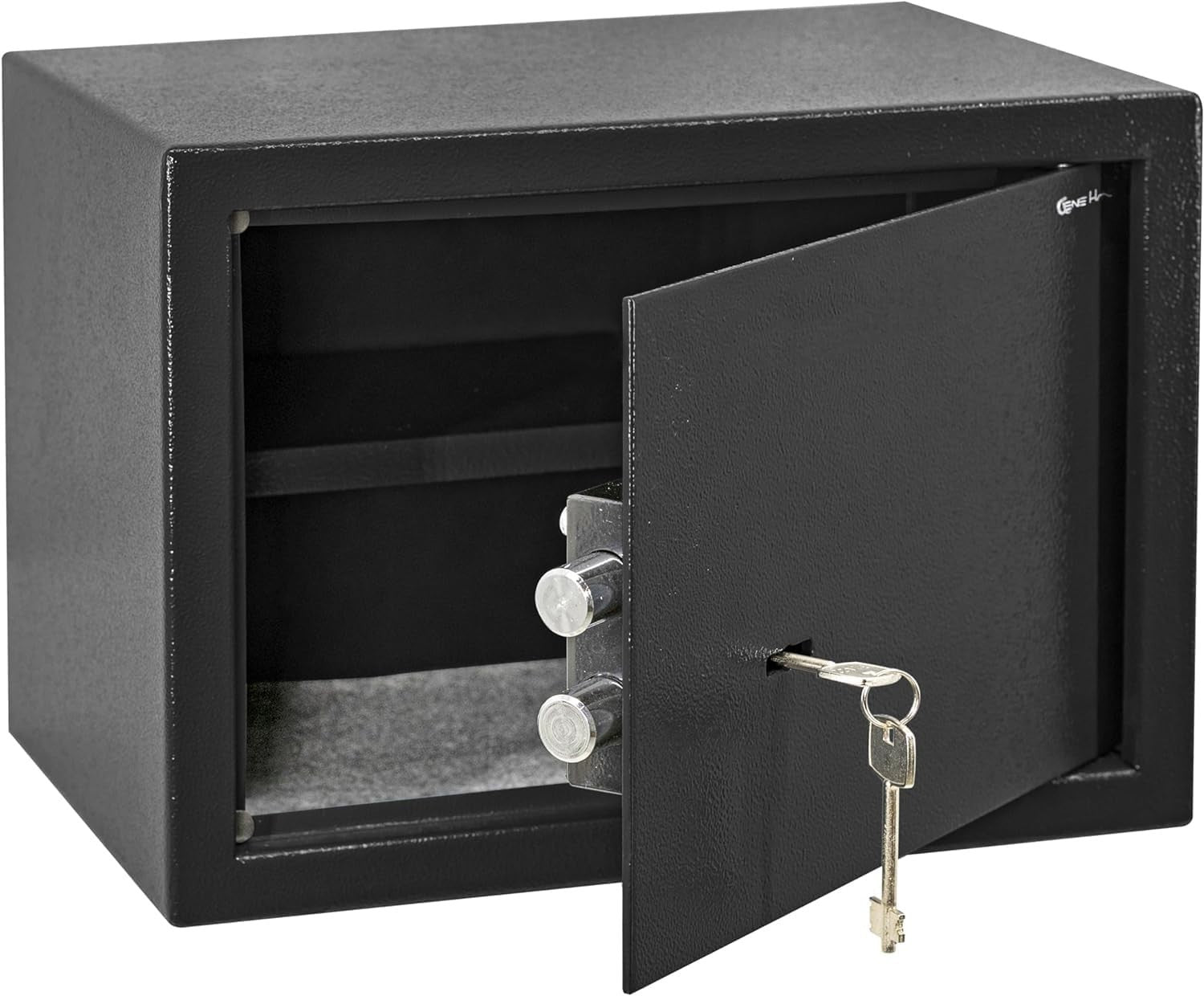 20L Steel Security Safe Box Double Key Lock Removable Shelf Home