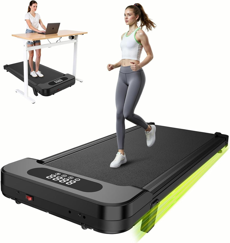 Compact Walking Treadmill Under Desk 8km/h Portable Home Gym Incline