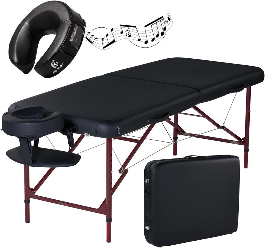 Portable Massage Table With Bluetooth Speakers Aluminum Folding Therapy Bed