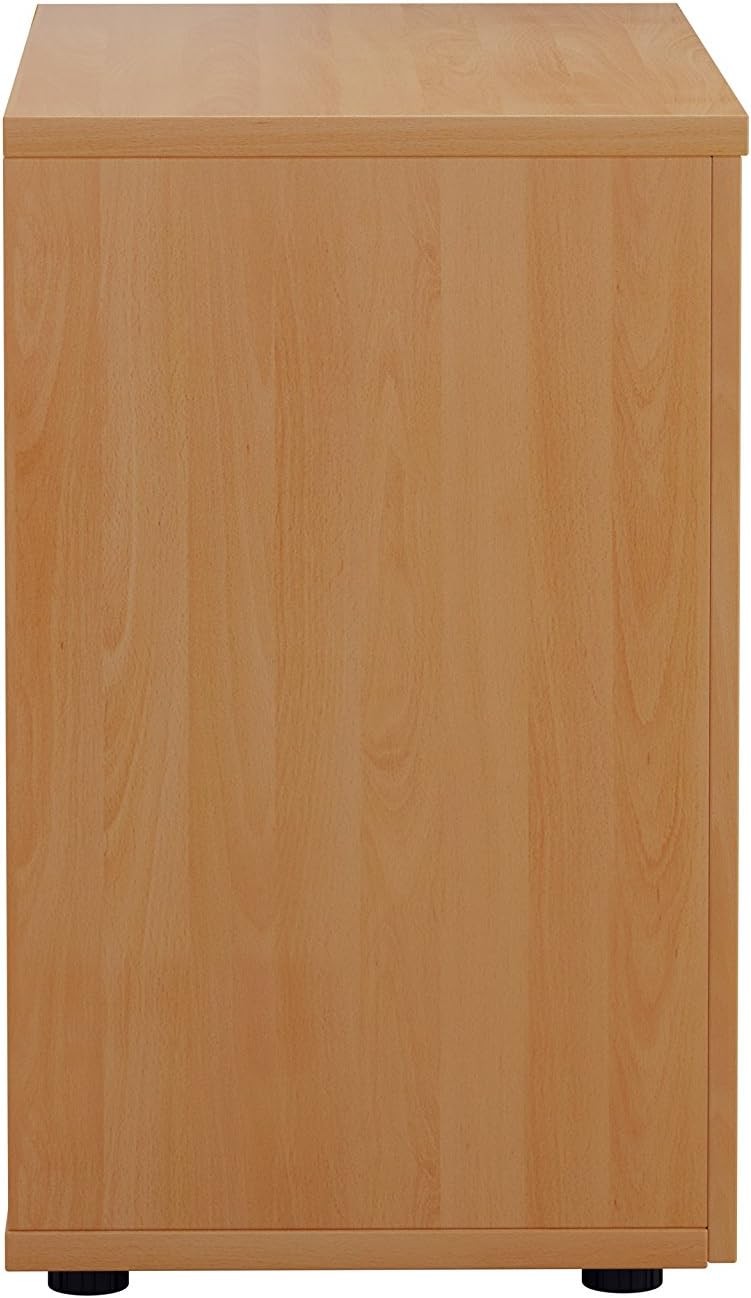 Beech Lockable Office Cupboard Heavy Duty Storage Cabinet Adjustable Shelf