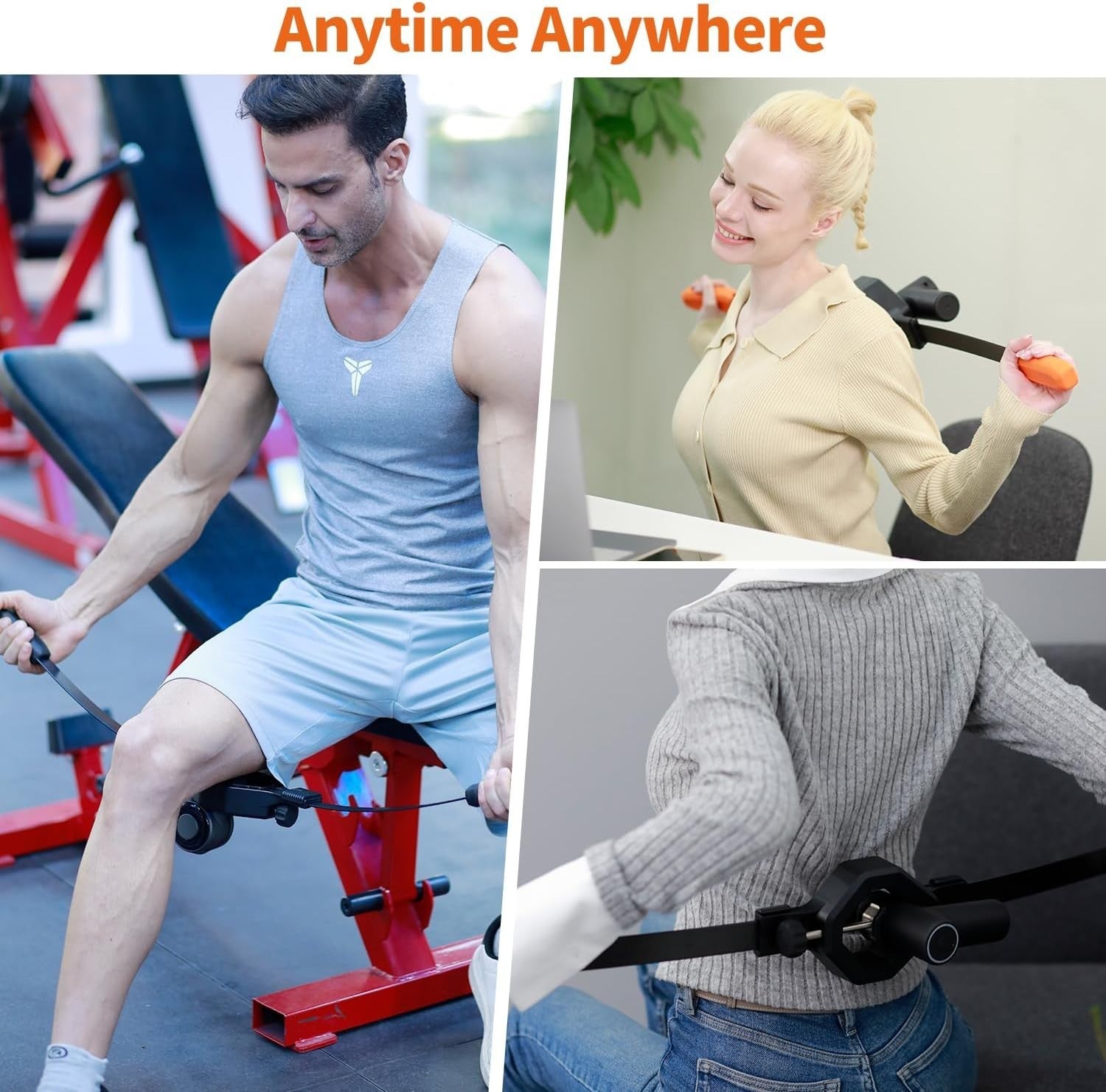 Hands Free Massage Gun Holder for Back Shoulders Neck Muscle Relief Strap