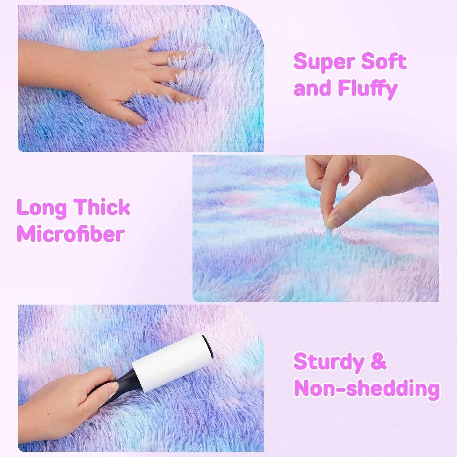 Shaggy Area Rug 160x230cm Plush Soft High Pile Carpet Kids Living Room Bedroom