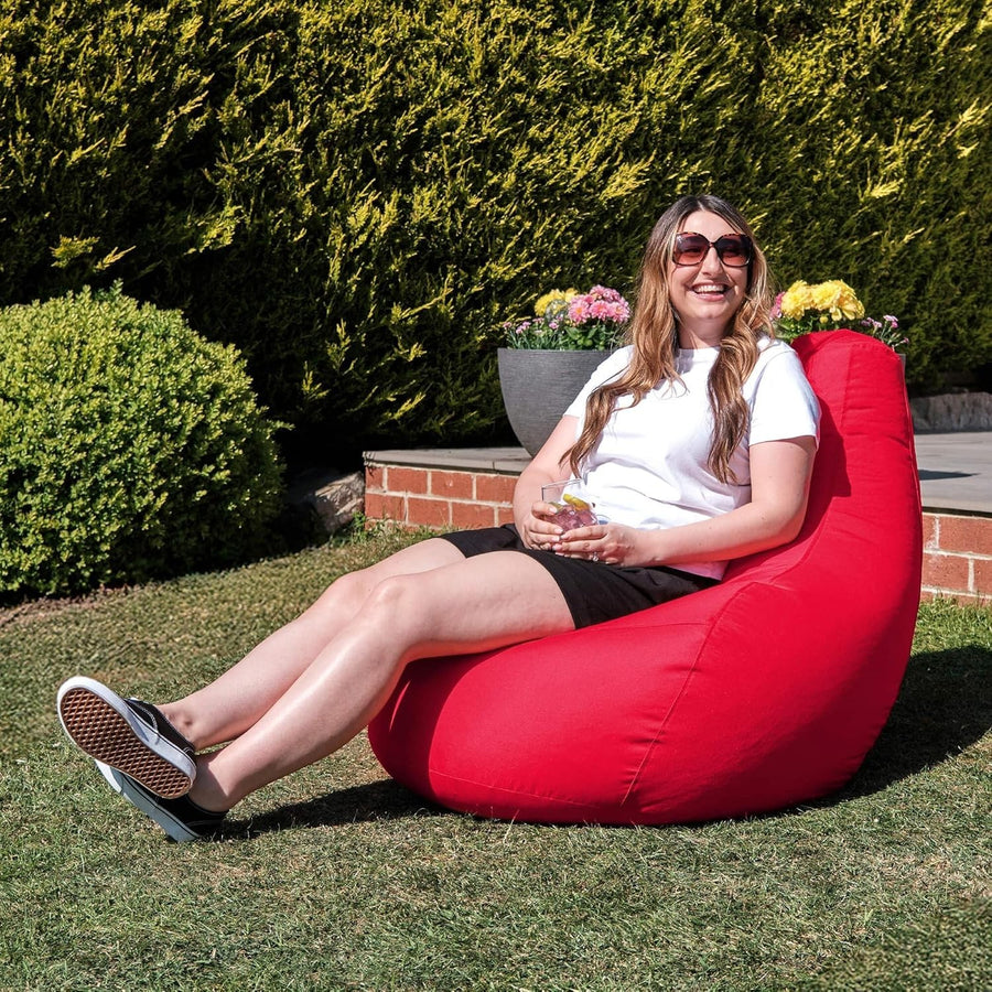 Waterproof Red Gaming Bean Bag Chair Indoor Outdoor Recliner Seat