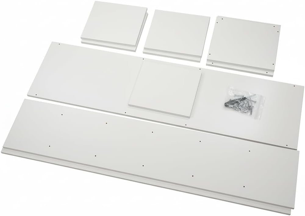 Wall Mounted CD DVD Storage Shelf 4 Cube Floating Media Unit White