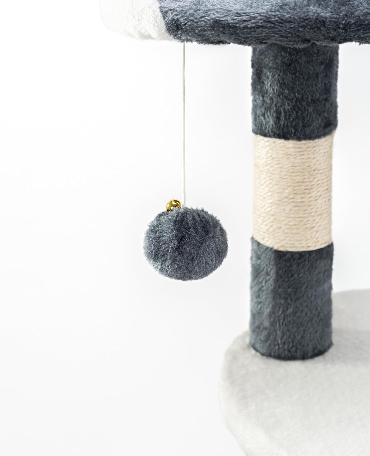 Cat Tree Scratching Post 112cm Condo Tower Sisal Rope Grey White