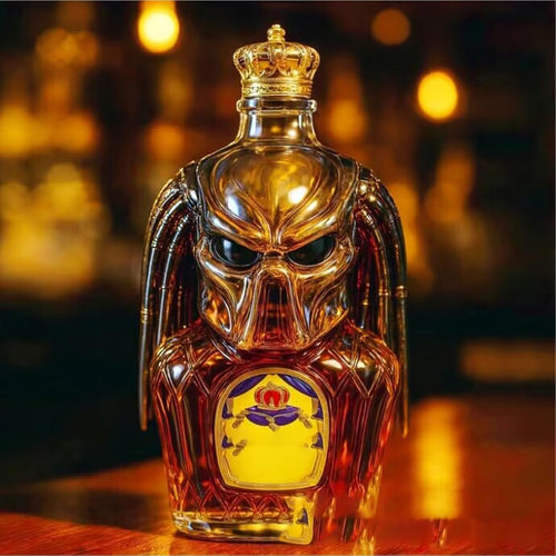 3D Alien Whiskey Decanter Monster Art Bottle Glass Sci-Fi Bar Display Gift Uniqu