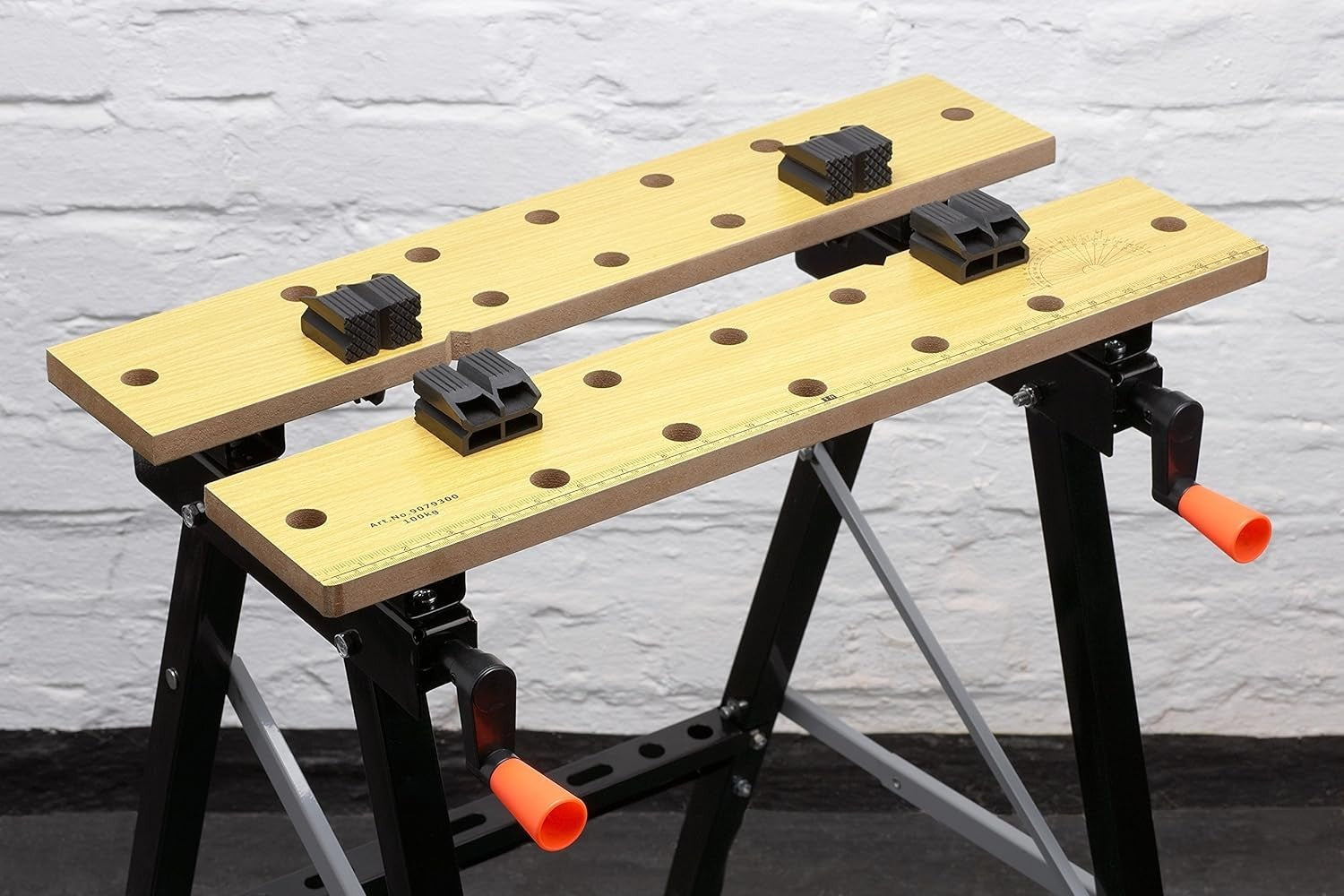 Folding Workbench Clamping Table 150kg Load Metal Frame Portable Workshop
