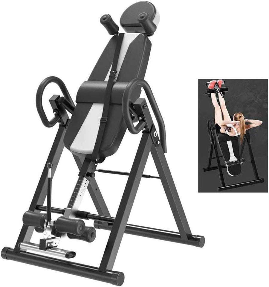 Heavy Duty Inversion Table Foldable Adjustable Back Therapy