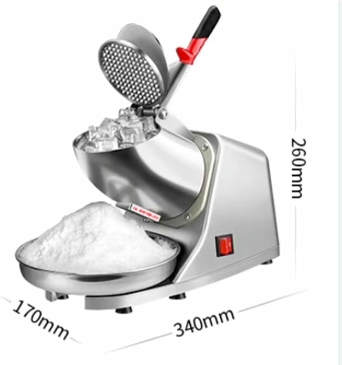 Commercial Ice Crusher Shaver Slushie Machine Dual Blade 330lbs/hr