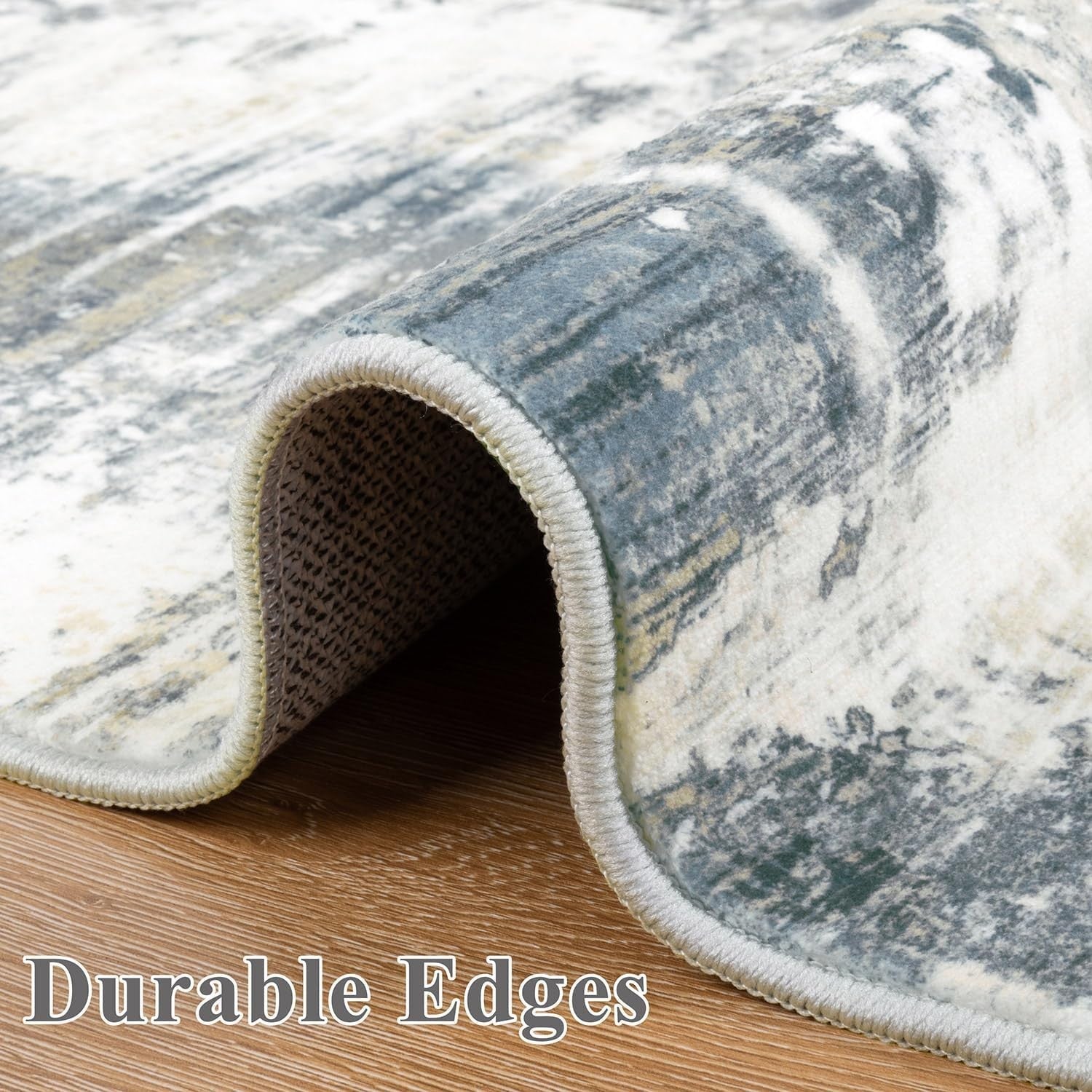 Large Abstract Area Rug 160x230cm Washable Non Slip Soft Short Pile Carpet