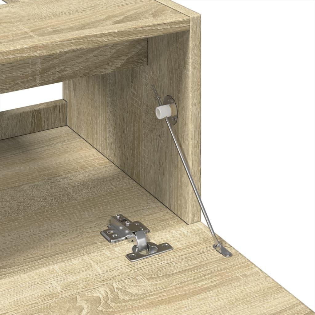 Sonoma Oak Bathroom Sink Cabinet 40x37x59cm Modern Under Sink Storage Unit