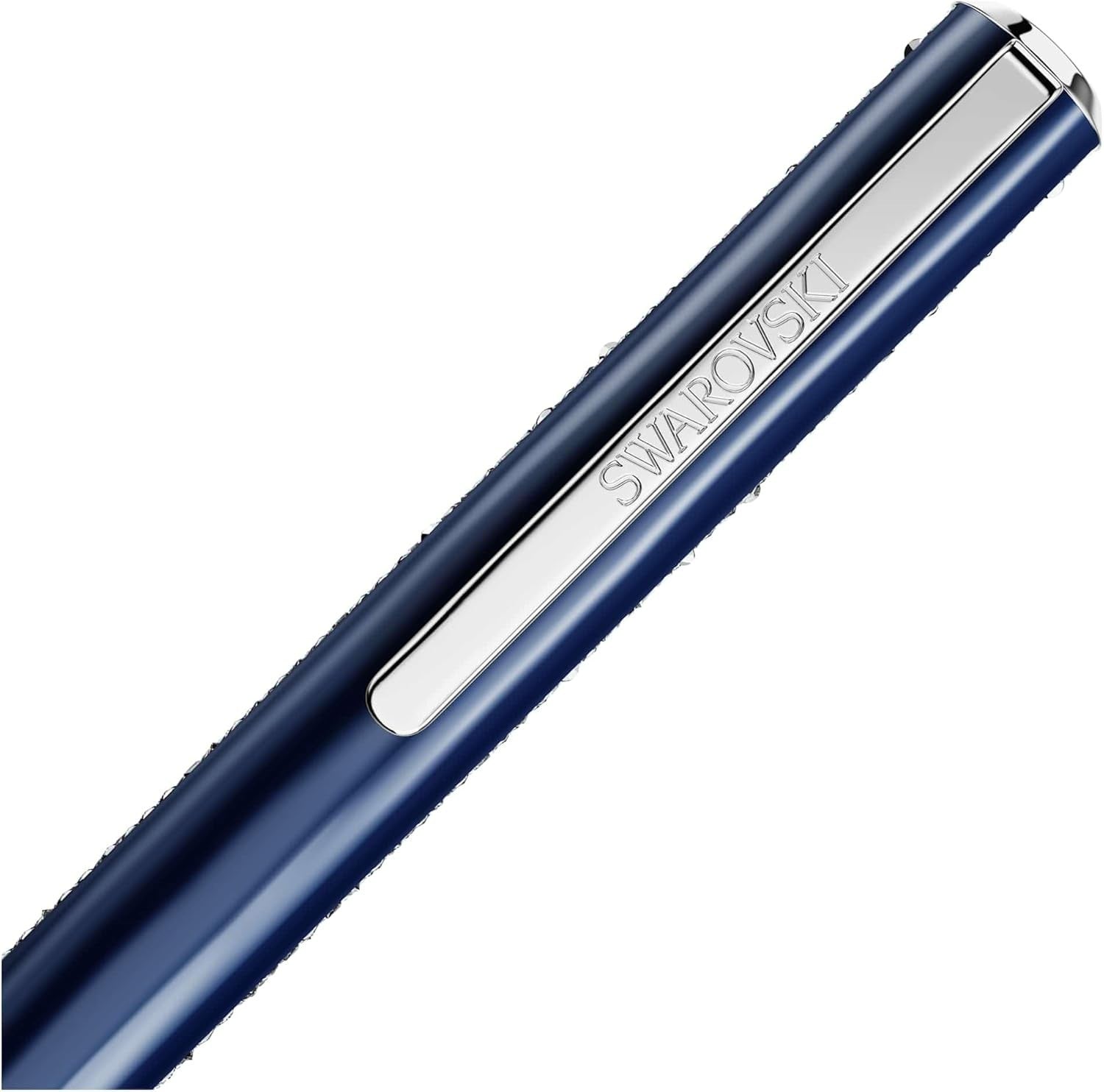 Blue Crystal Ballpoint Pen Black Ink Gift Pouch 14.3cm