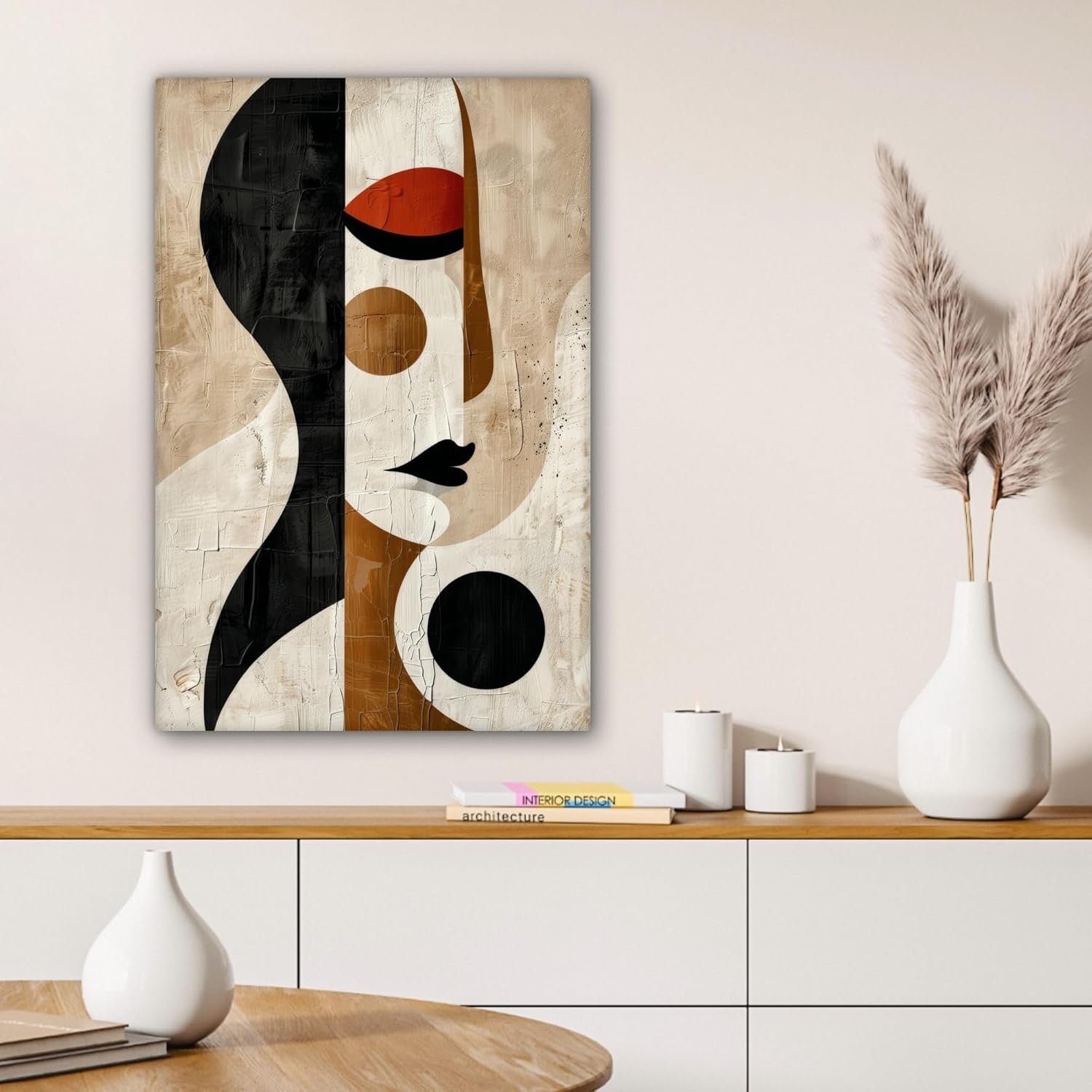 Abstract Woman Canvas Wall Art 40x60cm Modern Living Room Decor
