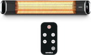Wall Mounted Infrared Patio Heater 2000W Remote Control 9 Heat Levels Outdoor