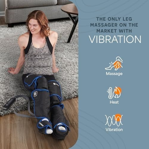 Heated Leg Compression Massager Boots for Circulation Pain Relief Recovery
