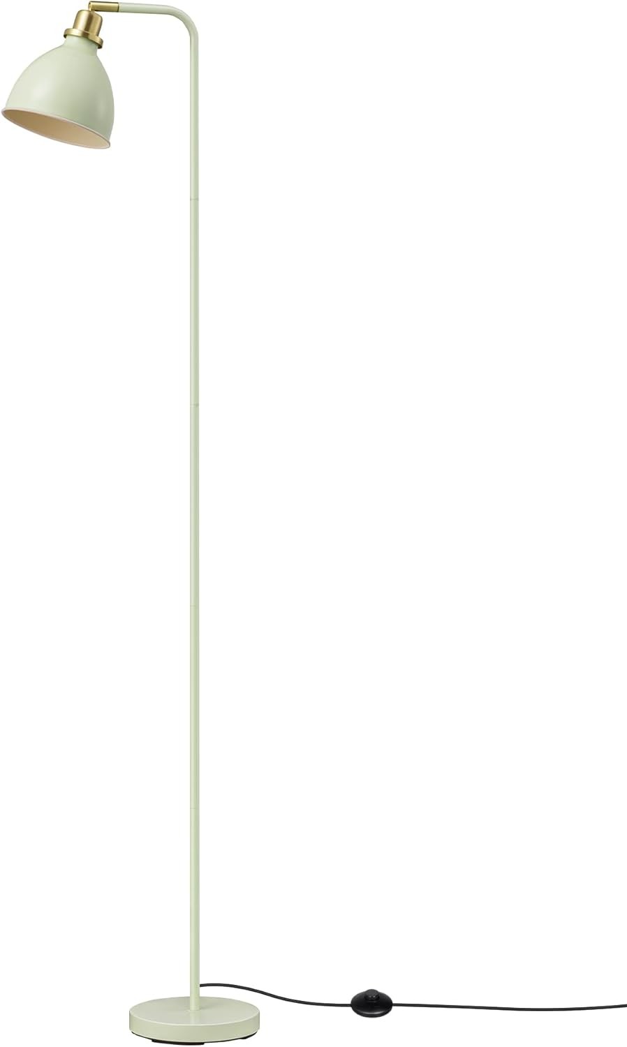 Retro Floor Lamp Adjustable Shade LED Included Sage Green Standing Light