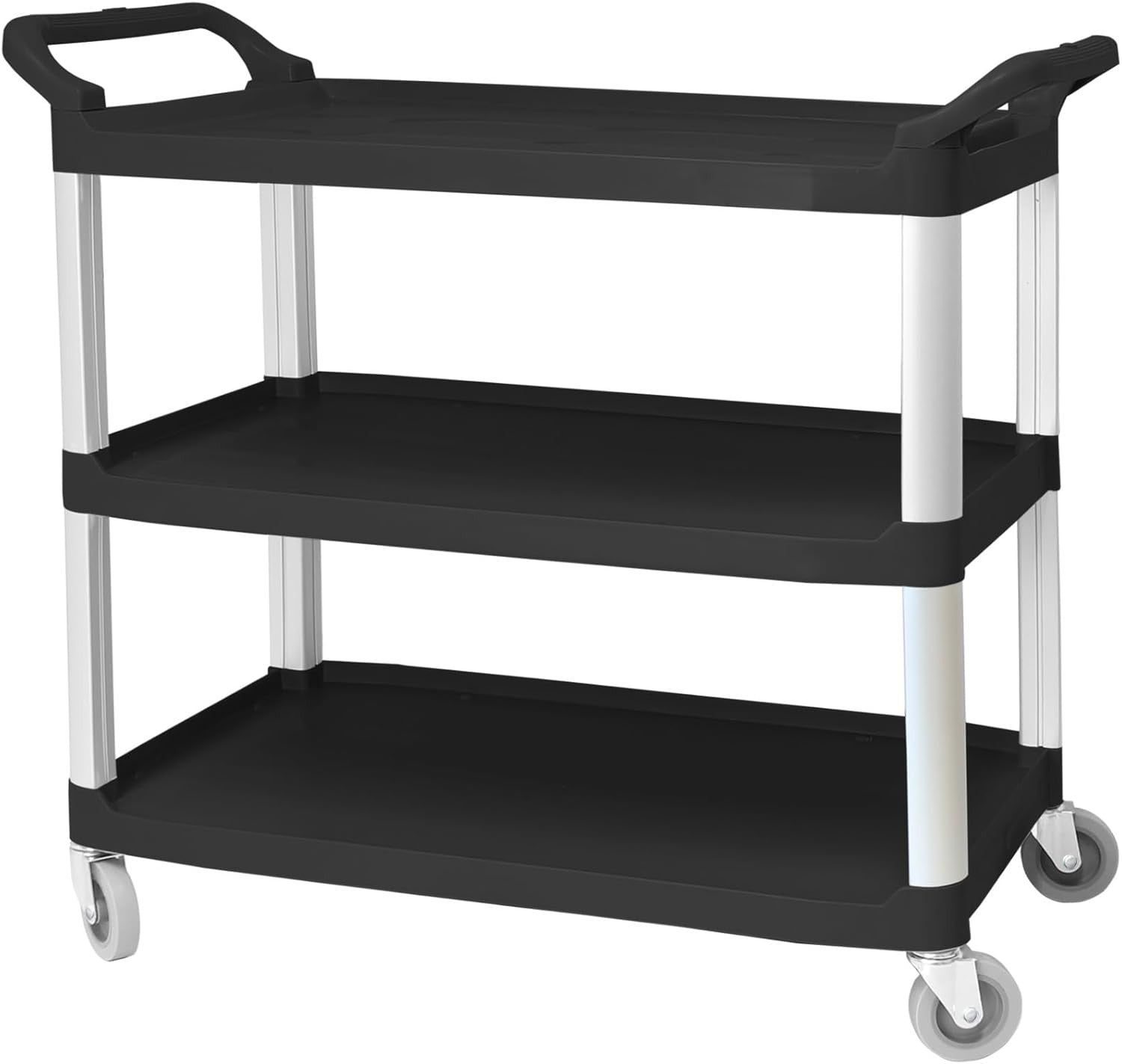 3 Tier Serving Trolley on Wheels Heavy Duty Tea Cart Kitchen Utility Black