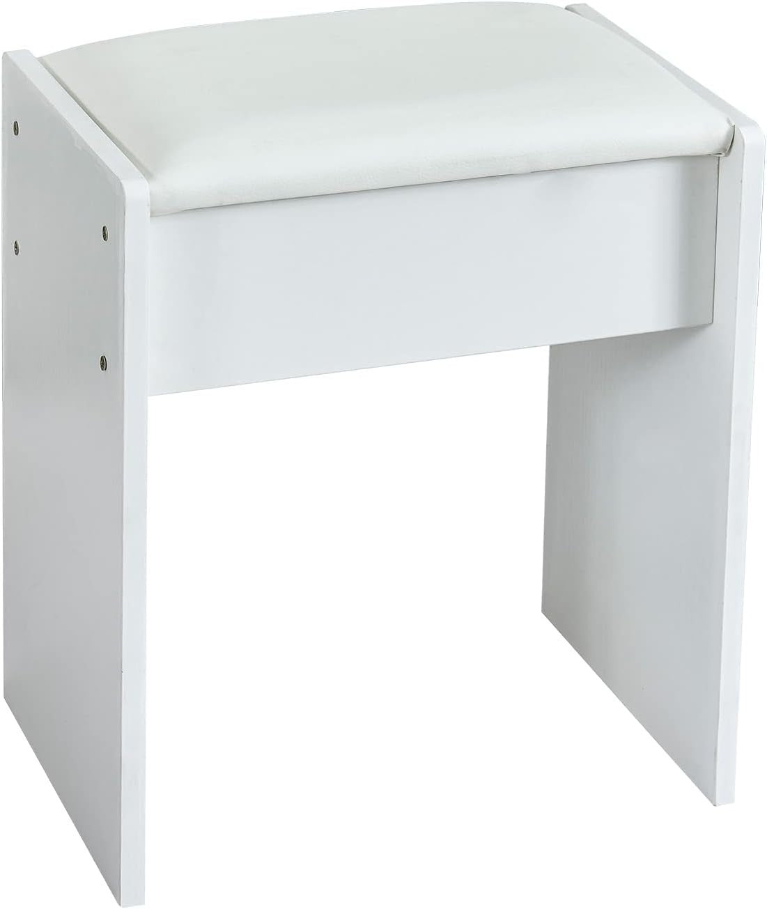 White Modern Vanity Desk Makeup Table Set w/ 10 Lights Mirror & 5 Drawers