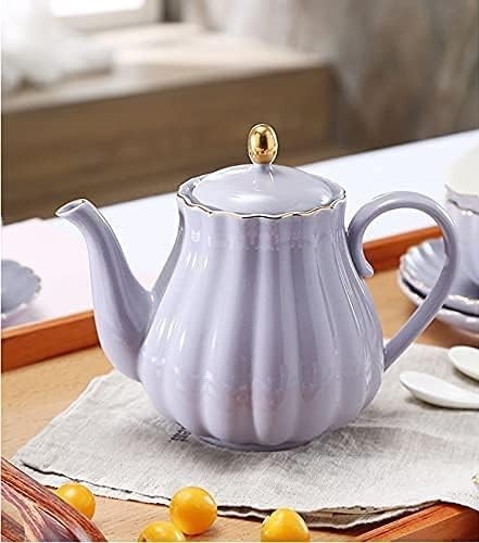 Euro Style Porcelain Tea Set Teapot Milk Jug Sugar Bowl Purple 920ml