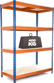 Heavy Duty 4-Tier Garage Shelf 400KG per Shelf 180x150x60cm Metal