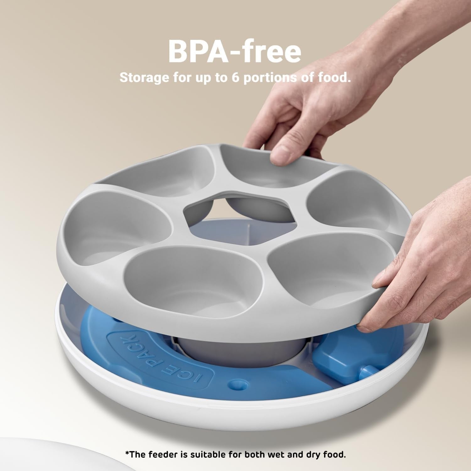 WiFi Automatic Pet Feeder 6 Meal Wet Dry Food Dispenser App Control
