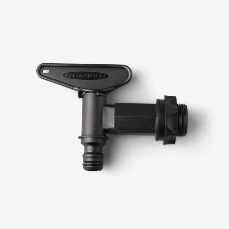 227L Grey Round Water Butt Double Kit With Tap Stand & Diverter Garden